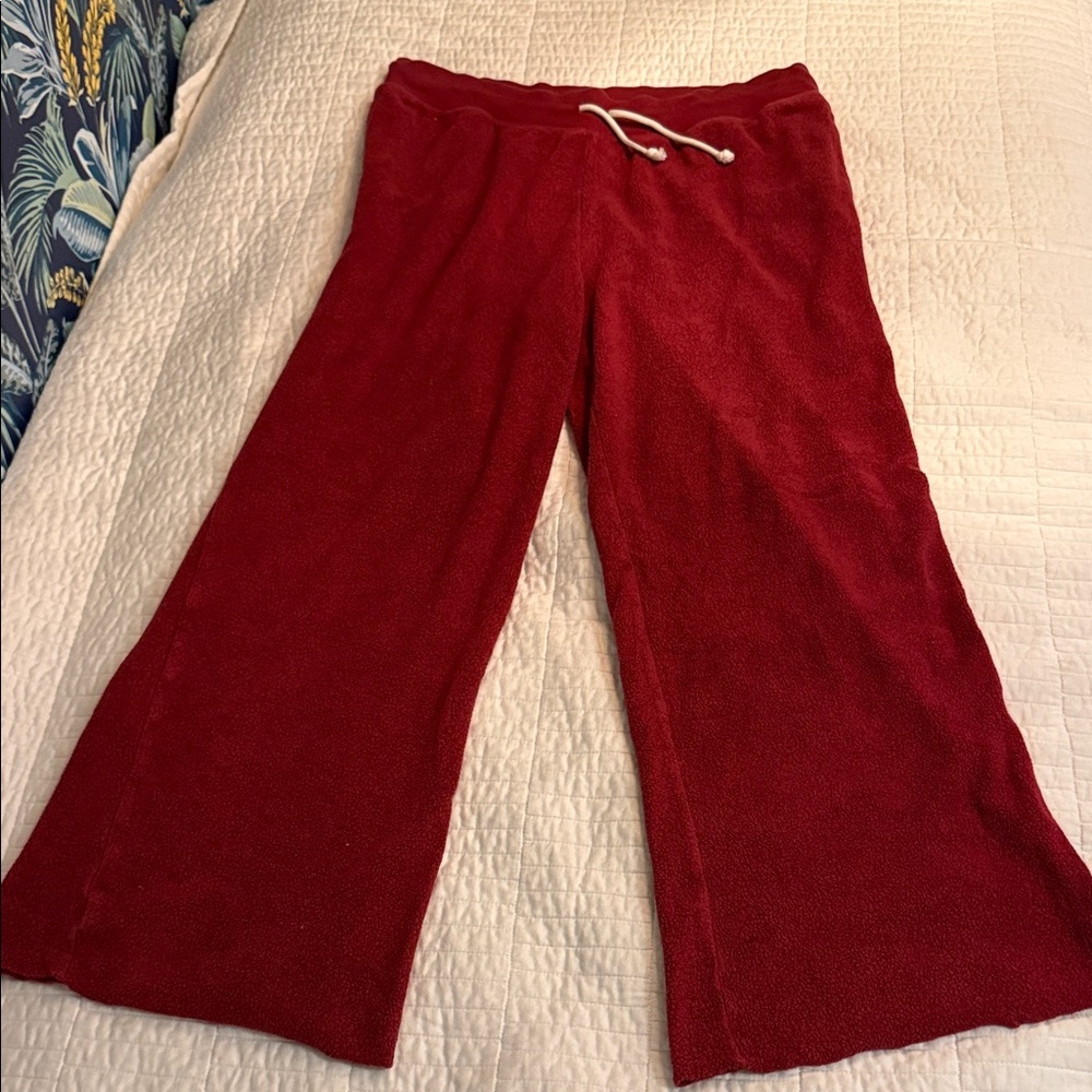 Aerie Red Wide Leg Pants